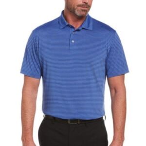 PGA TOUR Men's Single Feeder Striped Polo Shirt